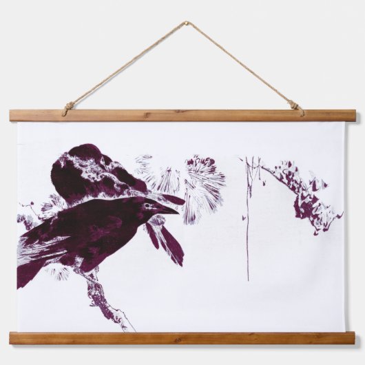 Gevangen in de Bomen De Ravens Hangend Wandkleed (Voorkant)