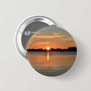 Gevangen in de Sunset Badge Ronde Button 5,7 Cm