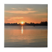 Gevangen in de Sunset Ceramic Tegel Tegeltje (Voorkant)