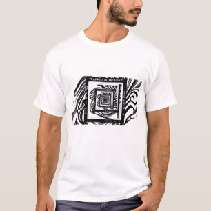 Gevangen in gedachten   Spiral Square Optical Art T-shirt