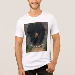 "Gevangen in het Raster" Cyber Spinneweb Grafisch Tri-Blend Shirt