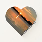 Gevangen in het Sunset Heart Shaped Spiral Notitie Notitieboek (Achterkant)