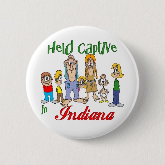 Gevangen in Indiana Ronde Button 5,7 Cm (Voorkant)