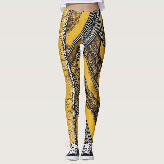 Gevangen in Mustard AI-Leggings Leggings (Voorkant)