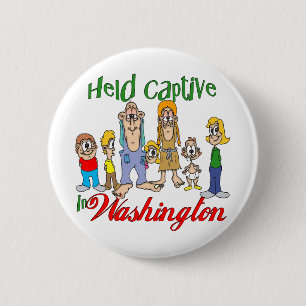 Gevangen in Washington Ronde Button 5,7 Cm