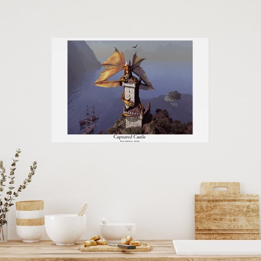 Gevangen kasteel poster (Keuken)