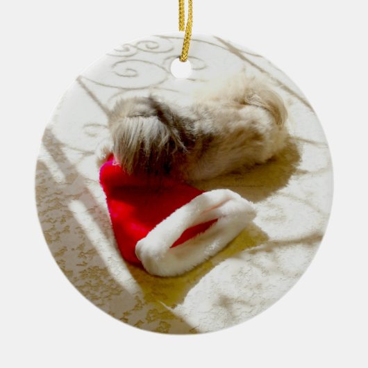 Gevangen Kerstman Keramisch Ornament (Voorkant)