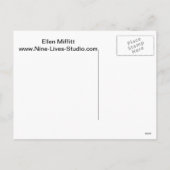 Gevangen Paasei door Kitten Feestdagenkaart (Achterkant)