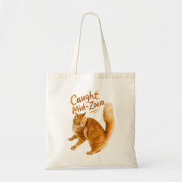 Gevangen Tijdens-Zoom Moppige Oranje Kat Zoomies O Tote Bag