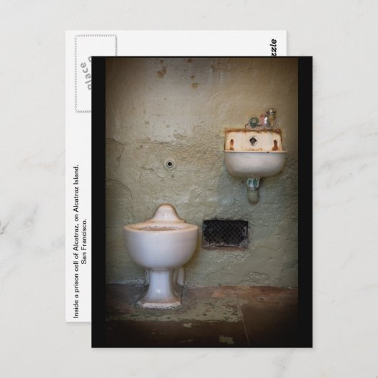 Gevangencel Alcatraz Briefkaart (Voorkant / Achterkant)