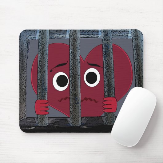 Gevangend hart Mousepad Muismat (Met muis)