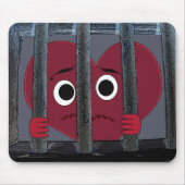 Gevangend hart Mousepad Muismat (Voorkant)