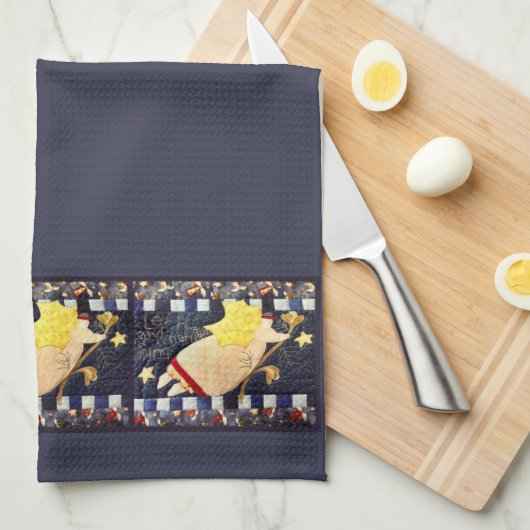 Gevangend kerstangel Handhanddoek Theedoek (Quarter Fold)