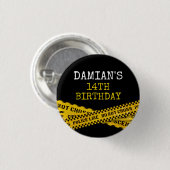 Gevangendag politieonderzoek ronde button 3,2 cm (Voorkant /achterkant)