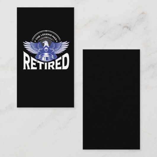 Gevangene aangehouden politiefunctionaris in ruste visitekaartje (Voorkant / Achterkant)