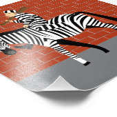 Gevangene en zebra foto afdruk (Hoek)
