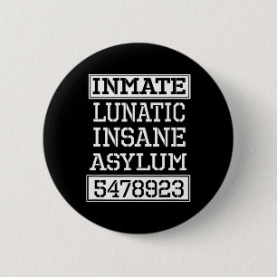 gevangene krankzinnigengesticht Halloween-feest Ronde Button 5,7 Cm