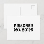 Gevangene Nr. 20195 Briefkaart (Voorkant / Achterkant)