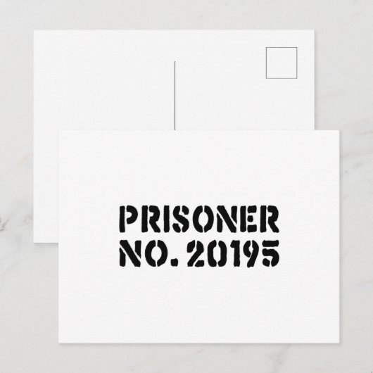 Gevangene Nr. 20195 Briefkaart (Voorkant / Achterkant)