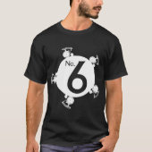 Gevangene nummer 6 Retro TV serie Dangerman VI T-shirt (Voorkant)