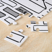 Gevangene ontsnapt vertrekt legpuzzel (Zijkant)