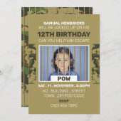 Gevangene van War Threaded Escape Room, Birthday P Kaart (Voorkant / Achterkant)