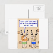 gevangenen dungeon plea-bargain briefkaart (Voorkant / Achterkant)