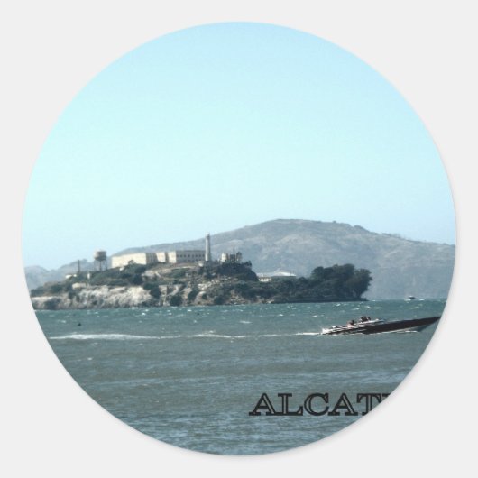 gevangenis Alcatraz Ronde Sticker (Voorkant)