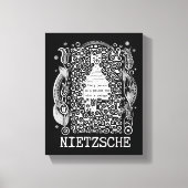 Gevangenis en REFUGE citaat van Nietzsche Canvas Afdruk (Voorkant)