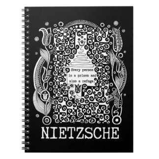 Gevangenis en REFUGE citaat van Nietzsche Notitieboek