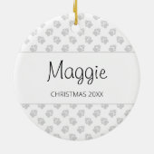 Gevangenis en witte Italiaanse dolfijnen met poten Keramisch Ornament (Achterkant)