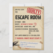 Gevangenis Escape Room Verjaardag Uitnodiging (Voorkant)