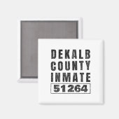 Gevangenis Gevangene Halloween Kostuum Dekalb Coun Magneet (Voorkant / Achterkant)