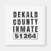 Gevangenis Gevangene Halloween Kostuum Dekalb Coun Magneet (Voorkant)