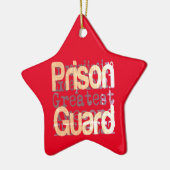 Gevangenis Guard Extraordinaire Keramisch Ornament (Links)