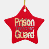 Gevangenis Guard Extraordinaire Keramisch Ornament (Achterkant)