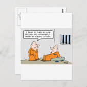 gevangenis illegale daad briefkaart (Voorkant / Achterkant)