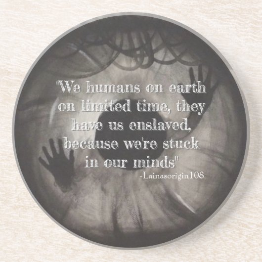 gevangenis in eigen land zandsteen onderzetter (Voorkant)