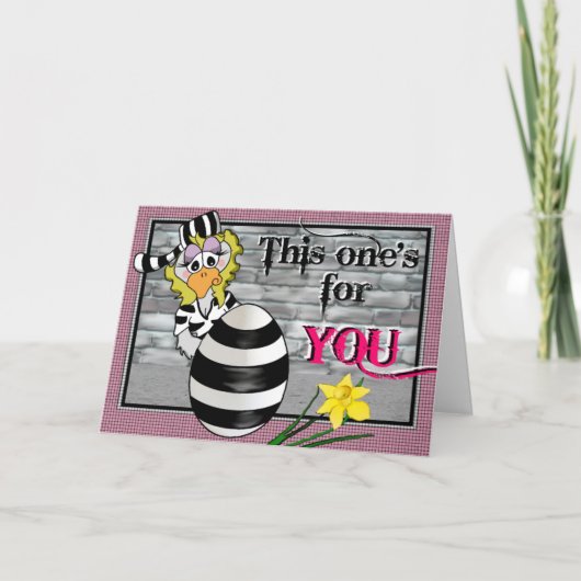 Gevangenis Jailbird Feestdagen Kaart (Voorkant)