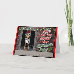 Gevangenis Jailbird Feestdagen Kaart