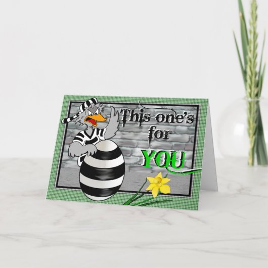 Gevangenis Jailbird Feestdagen Kaart (Voorkant)