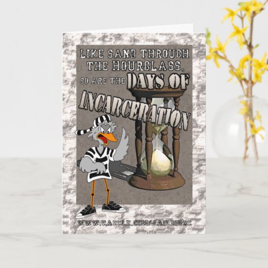 Gevangenis Jailbird Kaart (Gele Bloem)