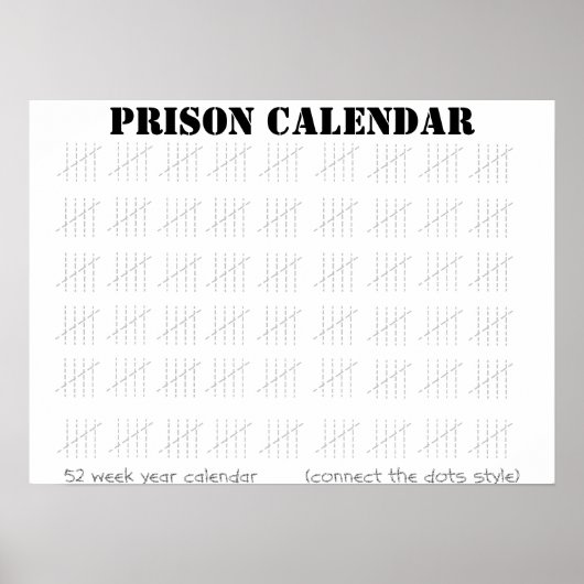 Gevangenis Kalender Poster (Voorkant)