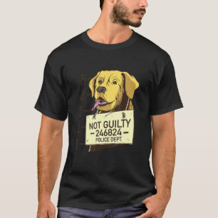 Gevangenis Labrador Mugshot Gezegde niet onschuldi T-shirt
