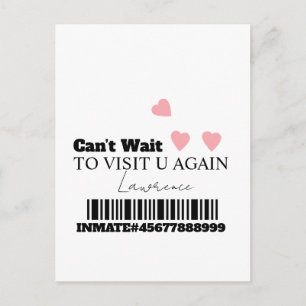 Gevangenis Lange Afstand Schattig Hart Bezoek Briefkaart