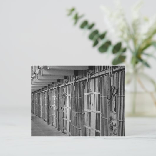 Gevangenis Lockdown Briefkaart (Staand voorkant)