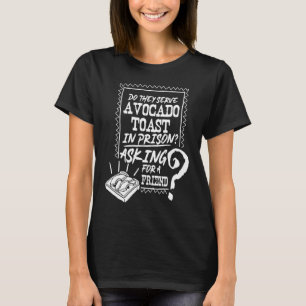 Gevangenis van Avocado Toast Cute Vegan Fun Jailbi T-shirt