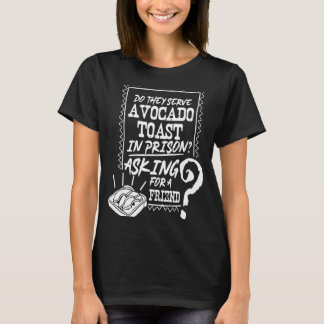 Gevangenis van Avocado Toast Cute Vegan Fun Jailbi T-shirt