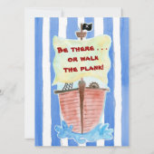 Gevangenis van de geverfde Pirate Ship Birthday Kaart (Achterkant)