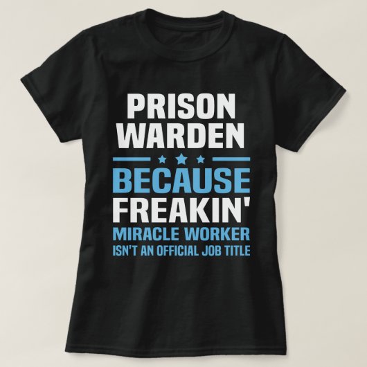 Gevangenis Warden T-shirt (Design voorkant)